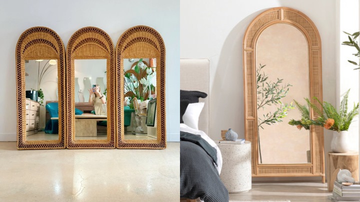 آینه قدی حصیری: نور طبیعی را به خانه خود بیاورید آینه قدی حصیری: نور طبیعی را به خانه خود بیاورید