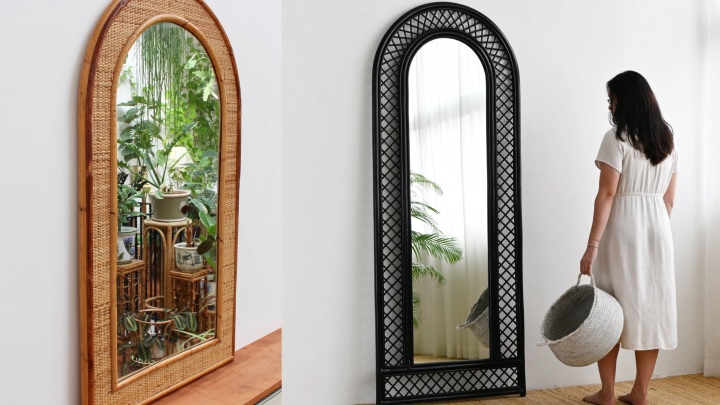 آینه قدی حصیری: مناسب برای هر سبک دکوراسیونی