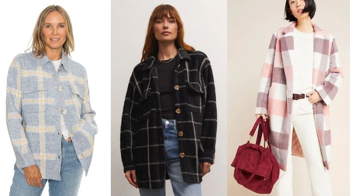 پالتو چهارخانه بلند پالتو چهارخانه بلند