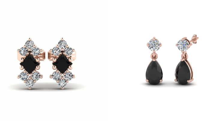 گوشواره‌های مشکی کریستالی