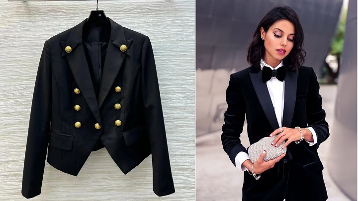 شیک‌ترین مدل‌های کت مشکی زنانه مجلسی