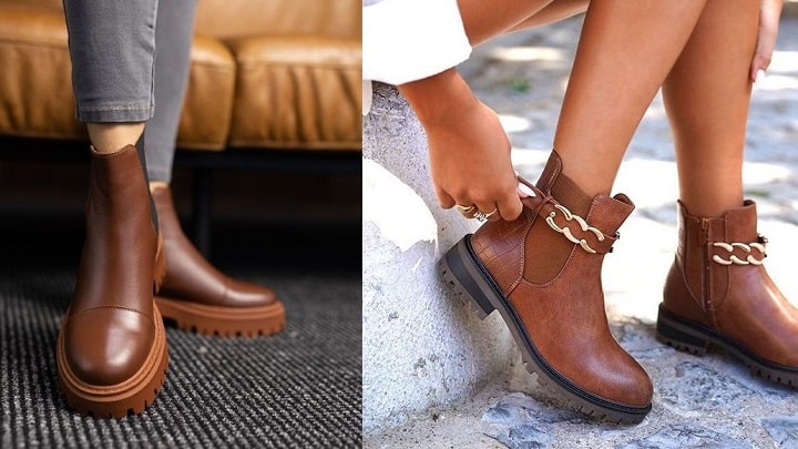 با نیم بوت‌های چرم قهوه‌ای، قدم‌هایتان را محکم بردارید