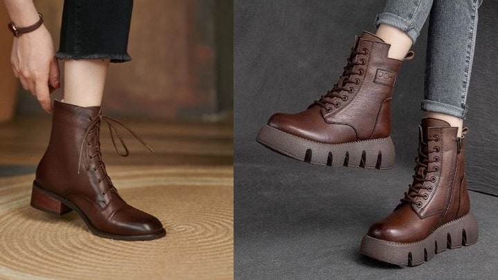 نیم بوت‌های چرم قهوه‌ای: از کژوال تا رسمی