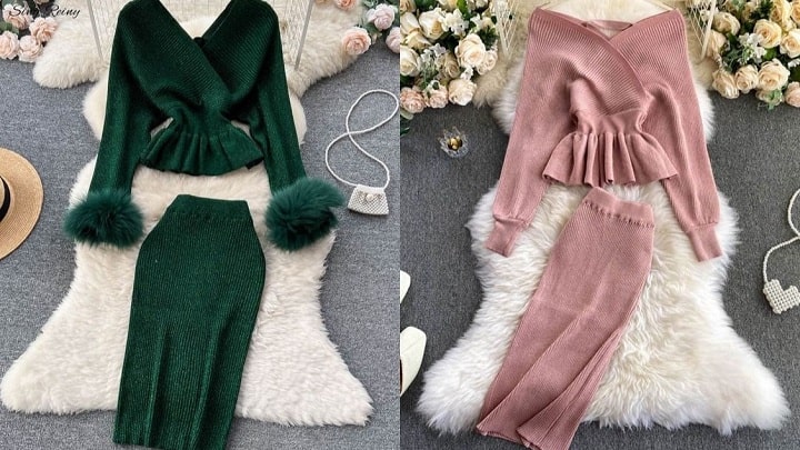 ست بافت و دامن پاستلی: ظریف و زنانه ست بافت و دامن پاستلی: ظریف و زنانه