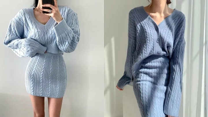 بافت نرم و دامن پرچین: ترکیبی جذاب برای یک استایل خاص بافت نرم و دامن: ترکیبی جذاب برای یک استایل خاص