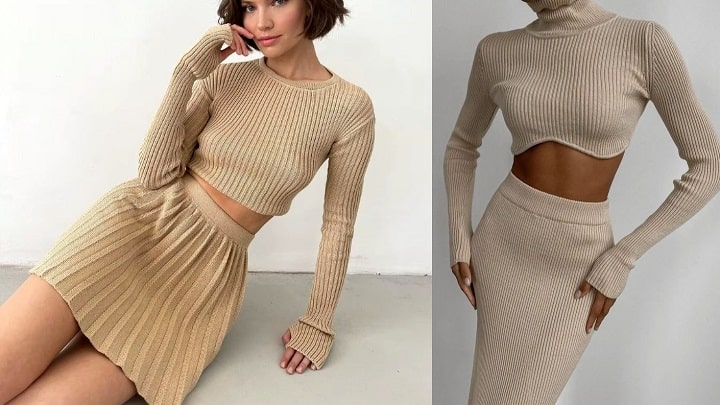 استایل رسمی با بافت و دامن بلند: جذاب و زنانه استایل رسمی با بافت و دامن بلند: جذاب و زنانه