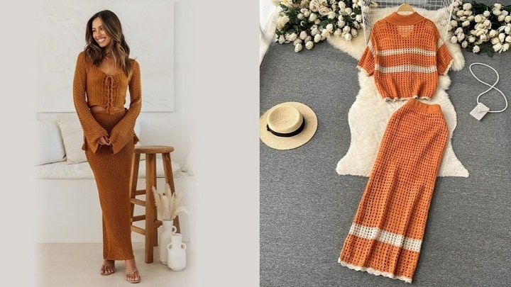 استایل لایه ای با بافت، دامن و کت: گرم و شیک در فصل سرد استایل لایه ای با بافت، دامن و کت: گرم و شیک در فصل سرد