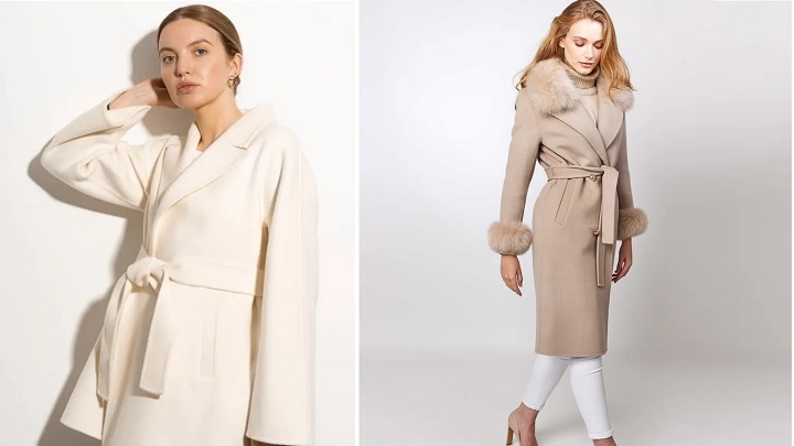 انواع پالتو فوتر زنانه کرم رنگ