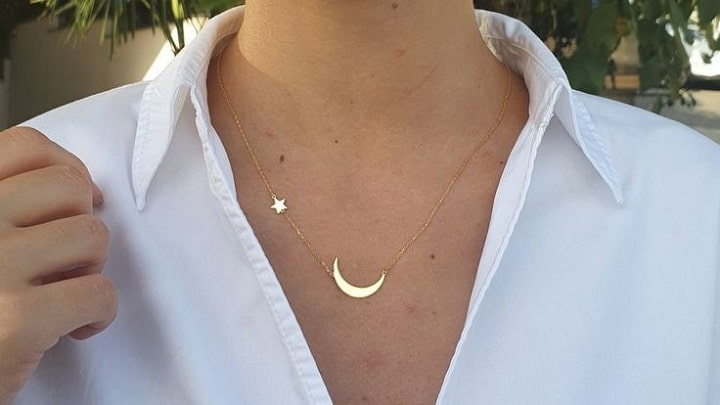 ظریف‌ترین طرح‌های گردنبند ماه