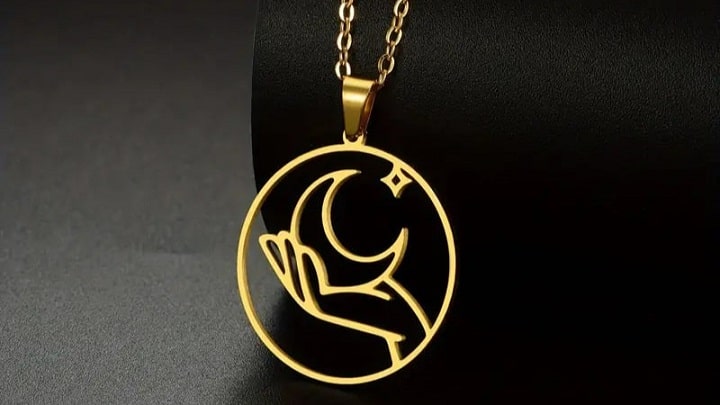 طرح مدرن گردنبند ماه