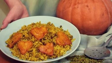 طرز تهیه ماش پلو با کدو حلوایی؛ به روش شمالی