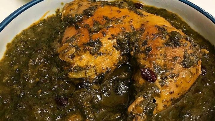 طرز تهیه مرغ اسفناج پهلو