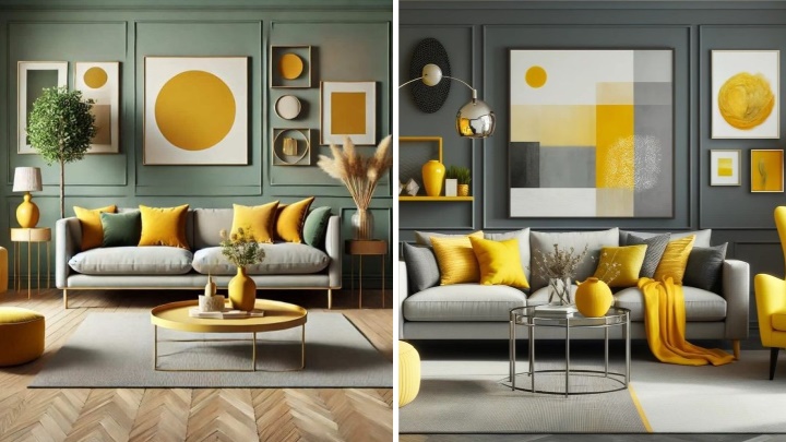 زرد، رنگ شادی و انرژی: دکوراسیون لیوینگ روم با رنگ زرد
