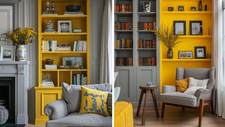 تابش نور خورشید در خانه شما: دکوراسیون زرد برای لیوینگ روم