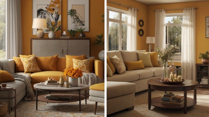 زرد، رنگی برای همه فصل‌ها: ایده‌هایی برای دکوراسیون لیوینگ روم