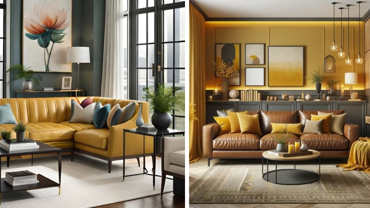 زرد، رنگی برای فضاهای کوچک: دکوراسیون لیوینگ روم با رنگ زرد