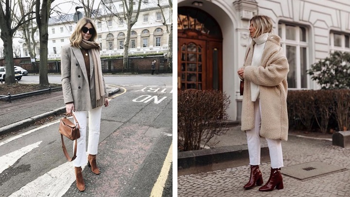 شلوار سفید، یک بوم خالی برای خلق استایل‌های خلاقانه پاییزی