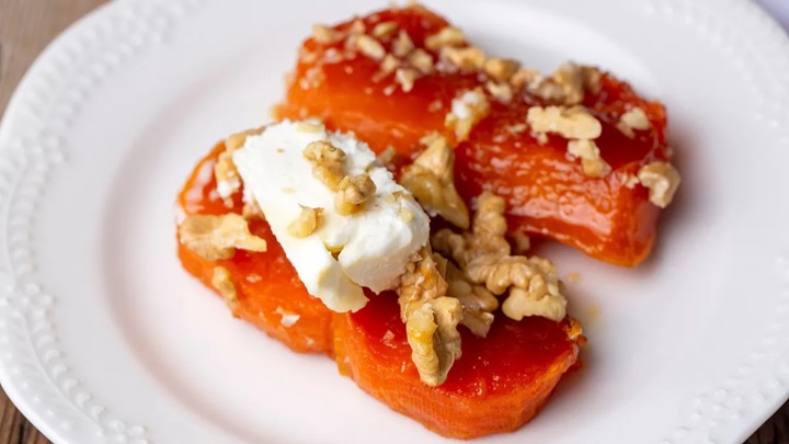 مراحل تهیه باقلوا با کدو حلوایی