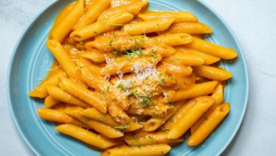 طرز تهیه ماکارونی با هویج؛ خامه‌ای و نارنجی