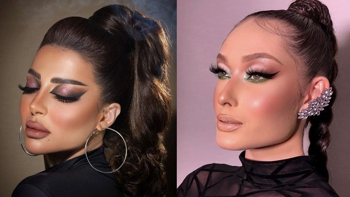 آرایشی چشم نواز با لباس مشکی آرایشی چشم نواز با لباس مشکی