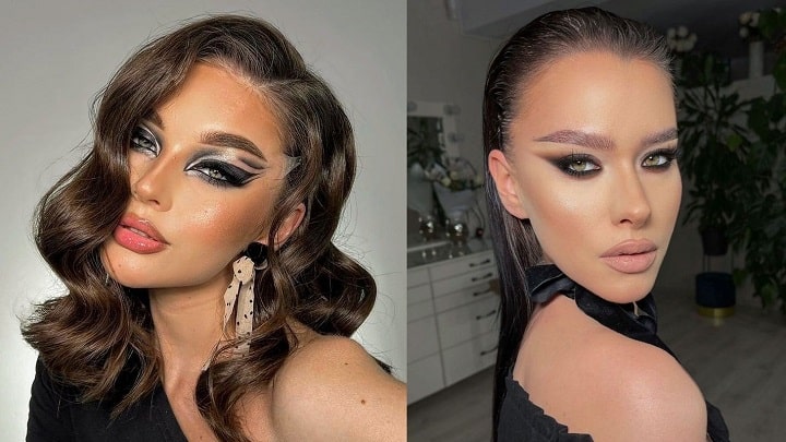 آرایشی جذاب برای هر موقعیتی با لباس مشکی آرایشی جذاب برای هر موقعیتی با لباس مشکی