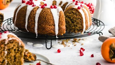 طرز تهیه کیک خرمالو خانگی؛ با بافتی نرم و لطیف