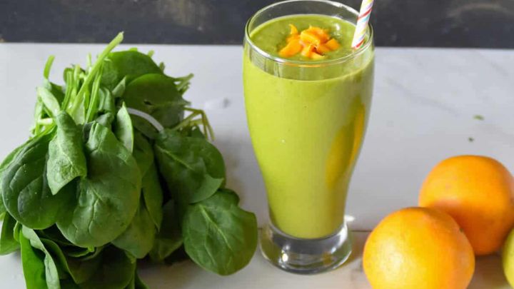 طرز تهیه اسموتی پرتقال و اسفناج طرز تهیه اسموتی پرتقال و اسفناج