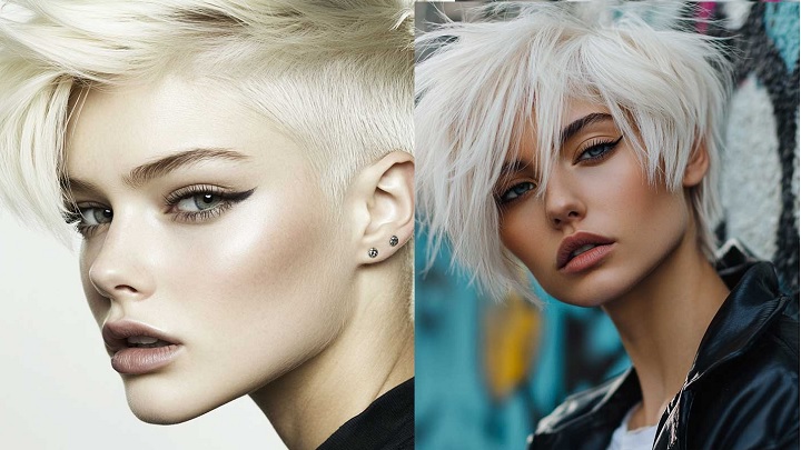 آرایش مناسب برای صورت‌های گرد با موهای کوتاه