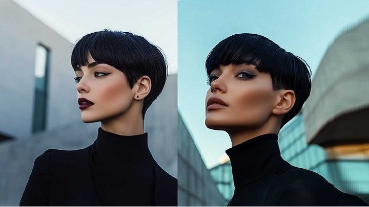 آرایش کانتورینگ برای صورت‌های با موهای کوتاه