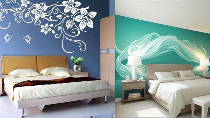 نقاشی‌های دیواری مدرن اتاق خواب: دکوراسیون هنری برای خوابی آرام