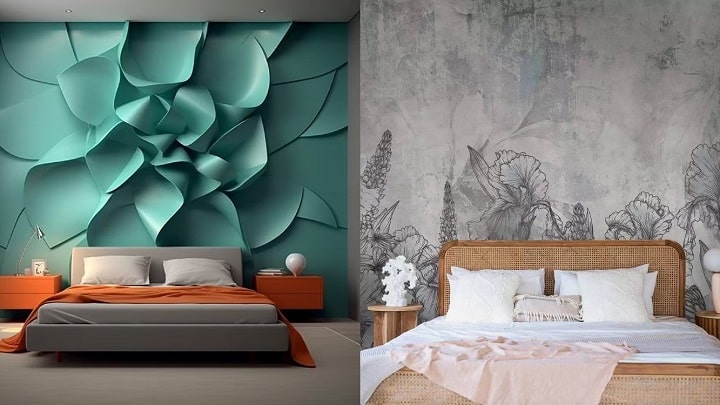 نقاشی‌های دیواری مدرن اتاق خواب: خلق فضایی آرامش‌بخش و زیبا