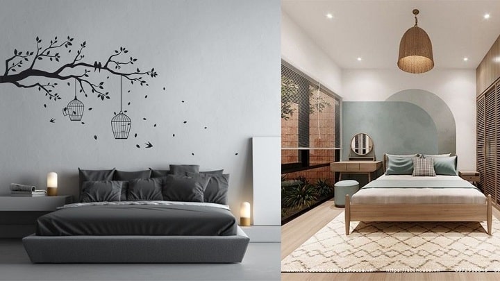 نقاشی‌های دیواری مدرن اتاق خواب: افزودن یک عنصر هنری به دکوراسیون اتاق خواب شما