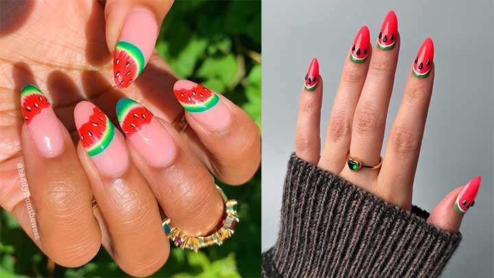 نقوش اسلیمی و سنتی بر ناخن‌های یلدایی