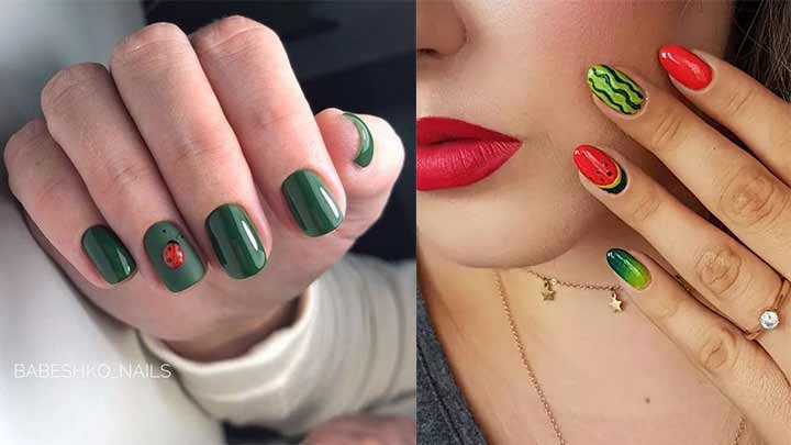 ناخن‌های یلدایی؛ ترکیبی از رنگ‌های گرم و سرد