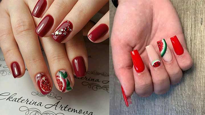 ناخن‌های یلدایی؛ با طرح‌های هندسی و سنتی