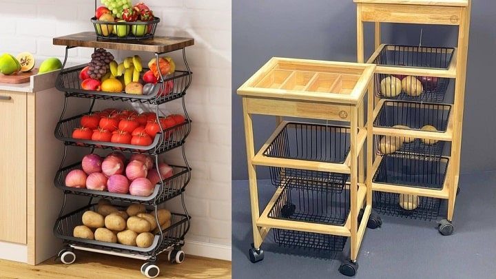 سبزیجات همیشه تازه با استند چرخ‌دار هوشمند