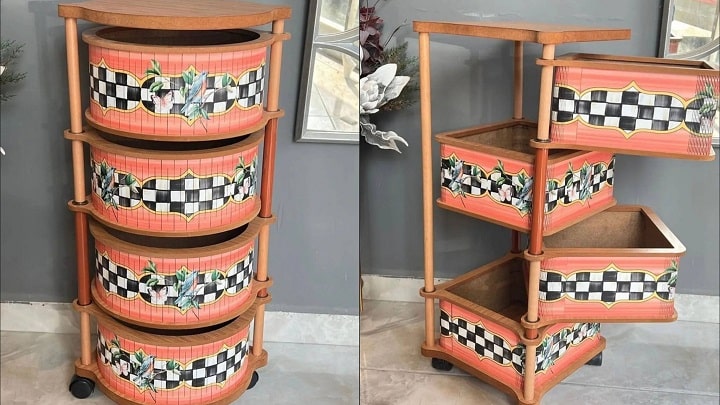 سازماندهی آسان سبزیجات با استند چرخ‌دار