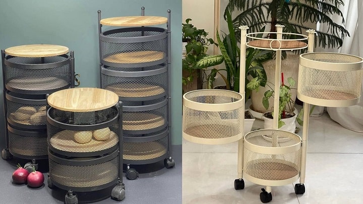 دکوراسیون آشپزخانه‌تان را با استند چرخ‌دار زیباتر کنید