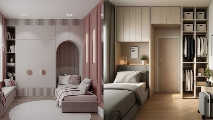 افزایش فضای ذخیره سازی با کمد دیواری جمع و جور و کارآمد