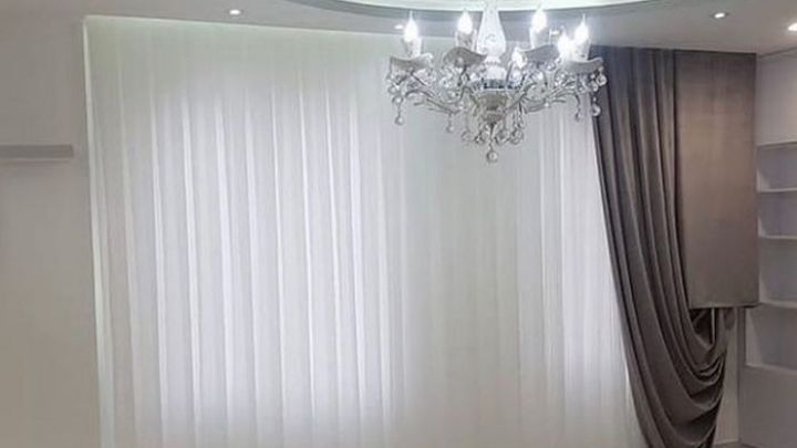 پردههای کتانی ساده پذیرایی پردههای کتانی ساده پذیرایی