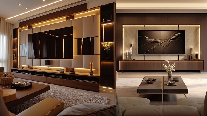 تی وی وال‌های چوبی: گرمی و زیبایی طبیعی در دکوراسیون شما