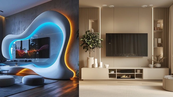 ایدههایی برای یک تی وی وال لوکس و چشمنواز ایدههایی برای یک تی وی وال لوکس و چشمنواز