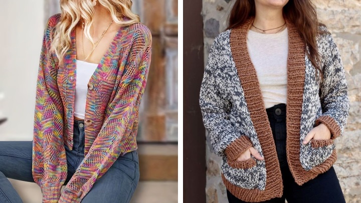 برای هر سلیقه‌ای، یک بافتنی جلو باز پیدا می‌شود