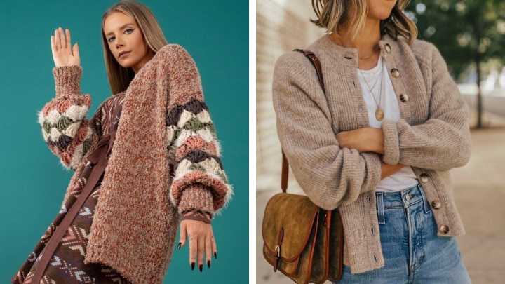 گرم و نرم، اما شیک: ژاکت‌های بافتنی جلو باز برای روزهای سرد