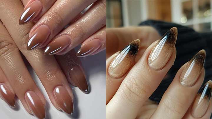 ناخنهایی به رنگ برگهای پاییزی ناخنهایی به رنگ برگهای پاییزی