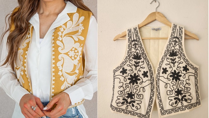 جلیقه‌های گلدوزی: استایلی خاص و متفاوت