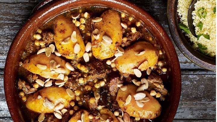 مراحل تهیه طاجین گوشت و به مراکشی