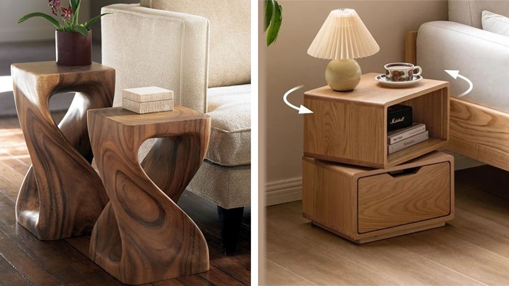 با میز عسلی چوبی، خانهتان را خاص کنید با میز عسلی چوبی، خانهتان را خاص کنید