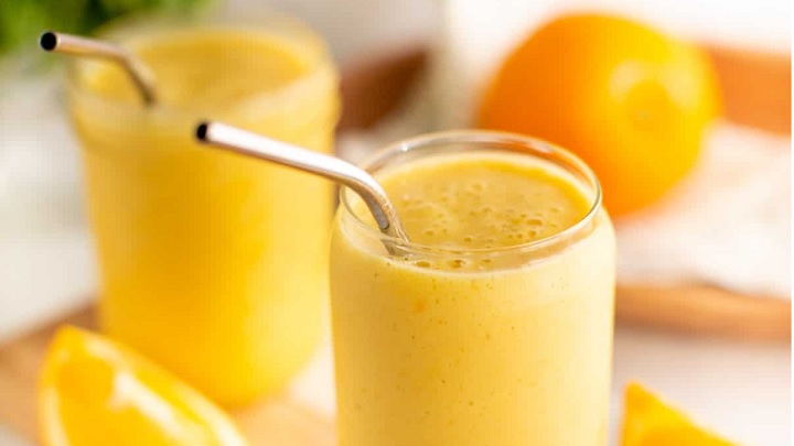 طرز تهیه اسموتی پرتقال و سیب