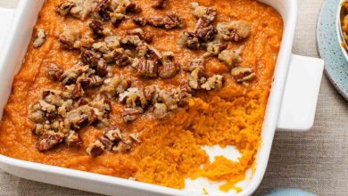 طرز تهیه کسرول سیب زمینی شیرین و نارنگی؛ دسر فرانسوی پاییزی